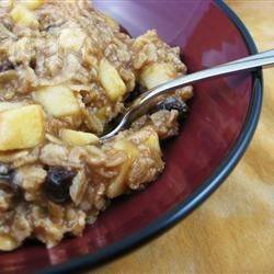 Recette porridge onctueux à la pomme, cannelle et aux raisins de ...