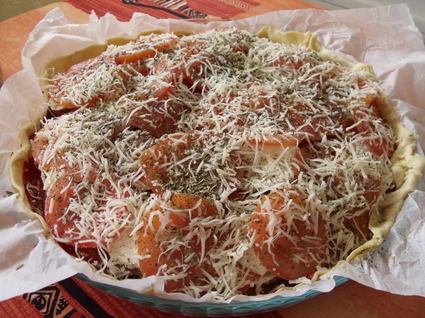 Recette tarte tomates mozzarella (entrée chaude)