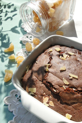 Recette de brownies au chocolat, amandes et gingembre confit