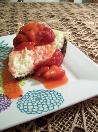 Recette de cheesecake de ricotta aux fraises