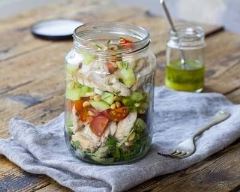 Recette salade jar à la dinde au concombre