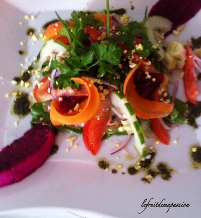 Recette de salade multicolore au pitaya et pastèque