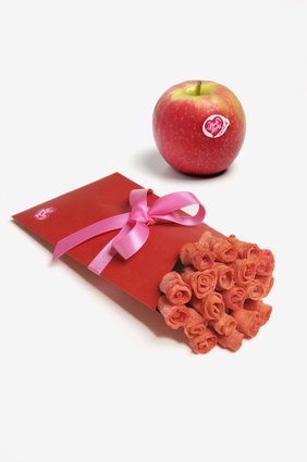 Recette de roses à la pomme pink lady
