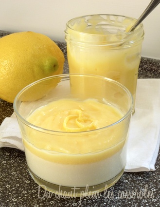 Petites crèmes citron-romarin, nappage façon lemon curd