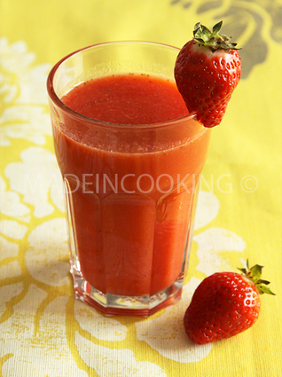 Recette de smoothie fraises et orange