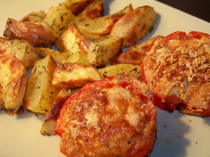 Recette de tomates farcies et pommes de terre crétoises