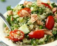 Recette salade de quinoa au saumon