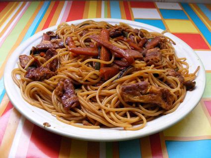 Recette de spaghettis sauce soja